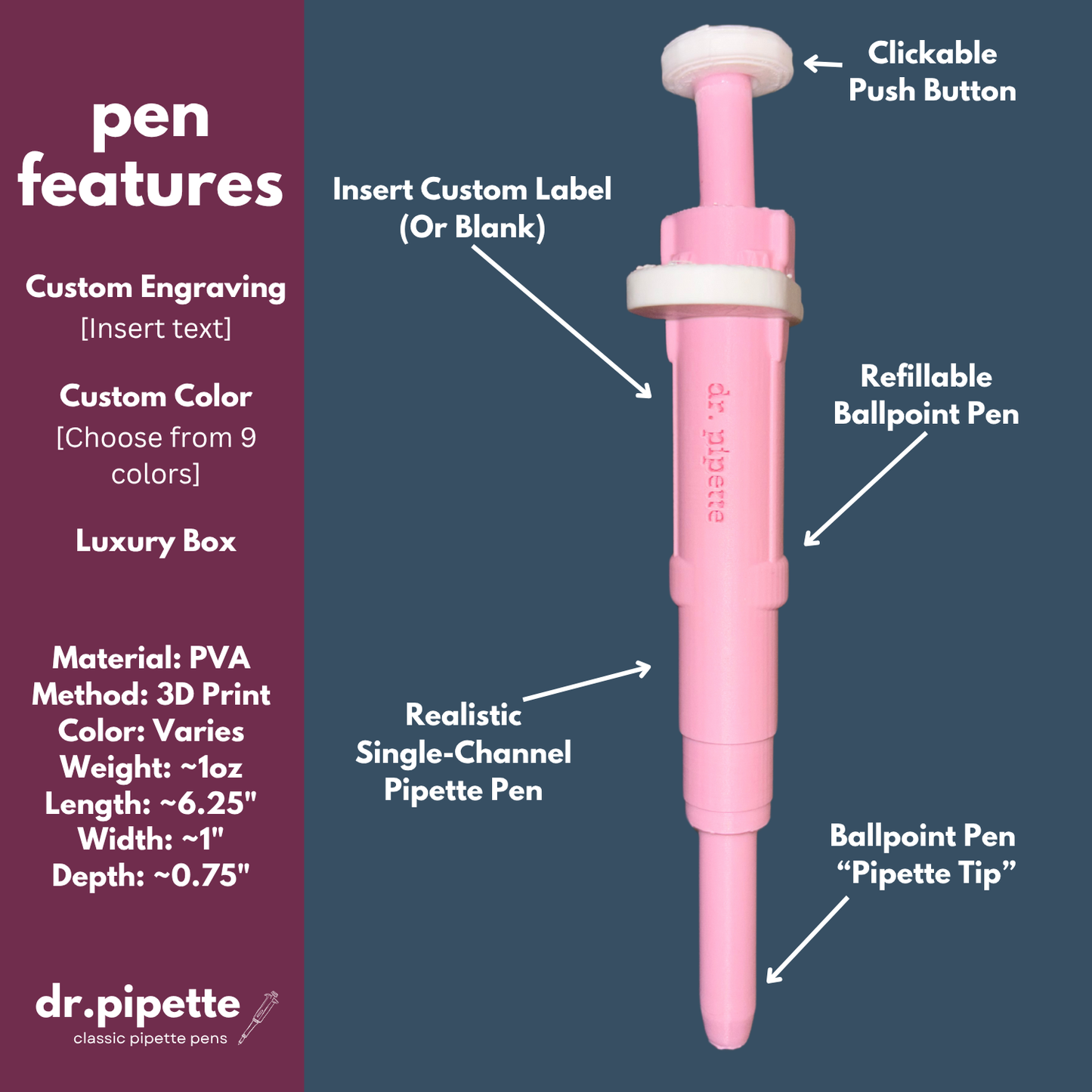 Original Dr. Pipette Pen (Custom Design)