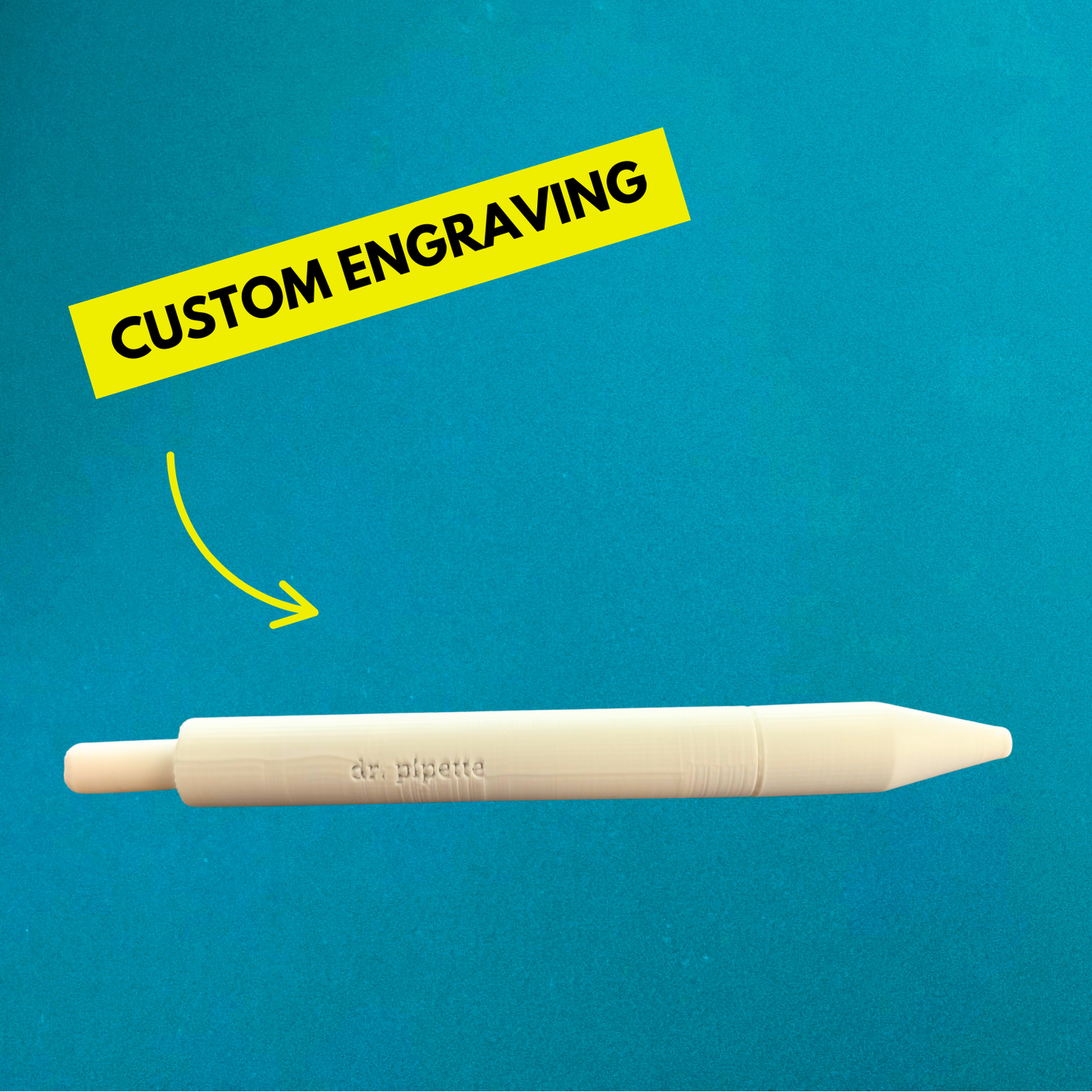 Engraved 3D-Printed Ballpoint Pen (Cloud White)