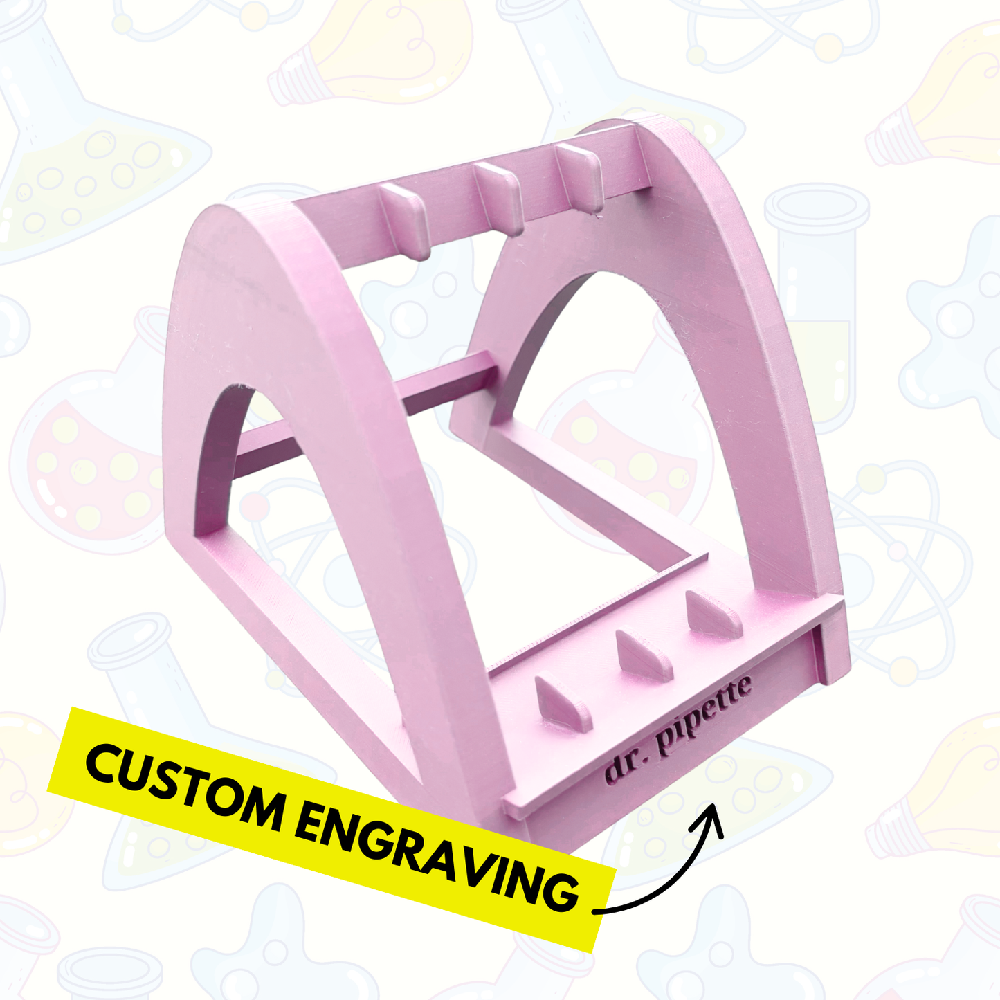 Pipette Pen Stand (Soft Pink), 3D-Printed, Pipette Pen Holder