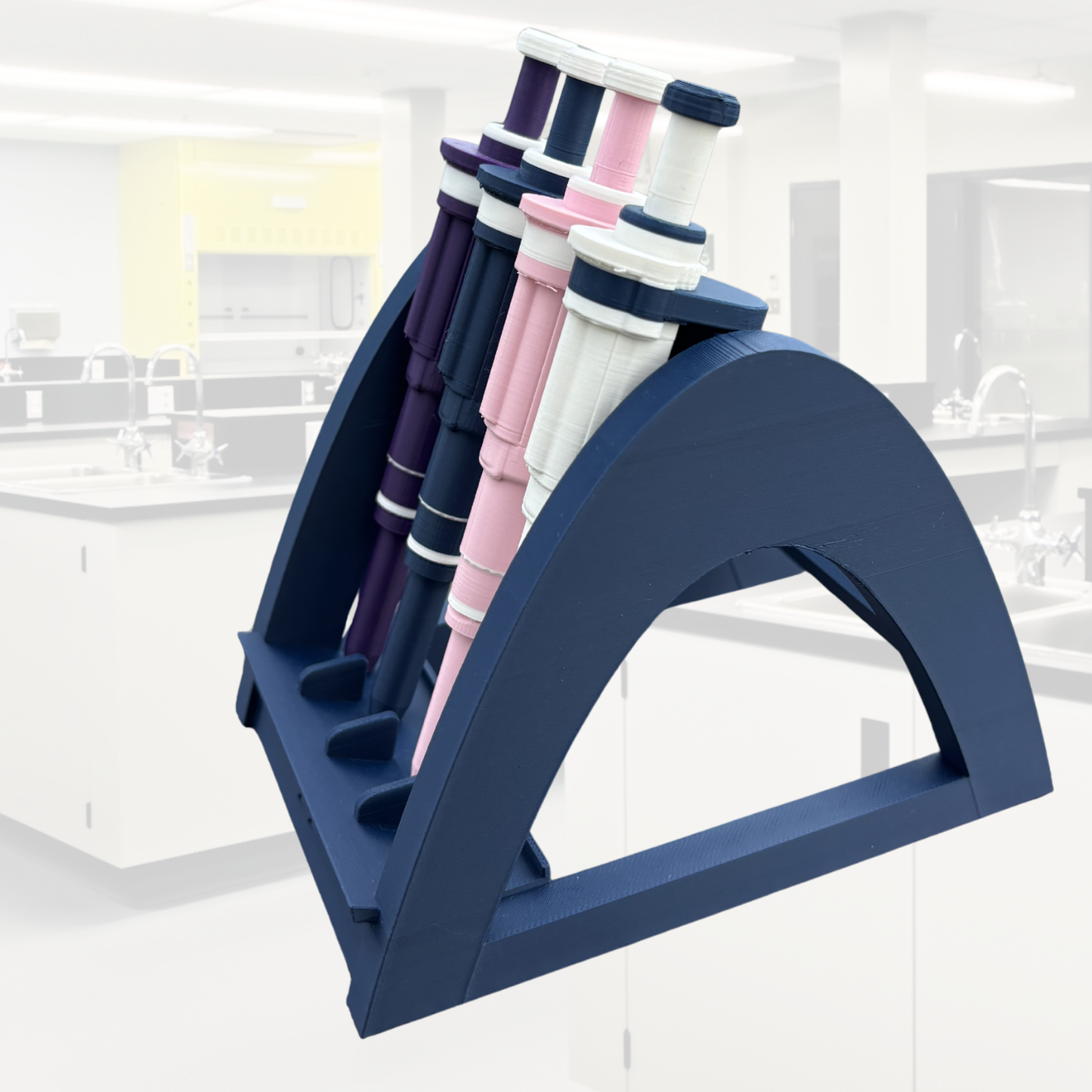 Pipette Pen Stand (Soft Pink), 3D-Printed, Pipette Pen Holder