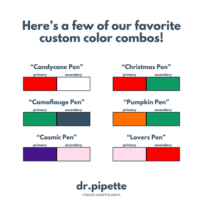 Original Dr. Pipette Pen (Custom Design), Retractable, 3D-Printed, Ballpoint Pens