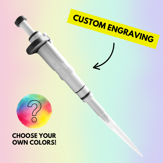 Ultra-Realistic Dr. Pipette Pen (Custom), Retractable, 3D-Printed, Ballpoint Pens (with 1000µL tip)