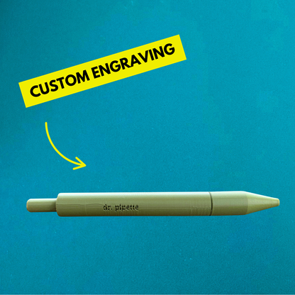 Engraved 3D-Printed Ballpoint Pen (Olive Green)