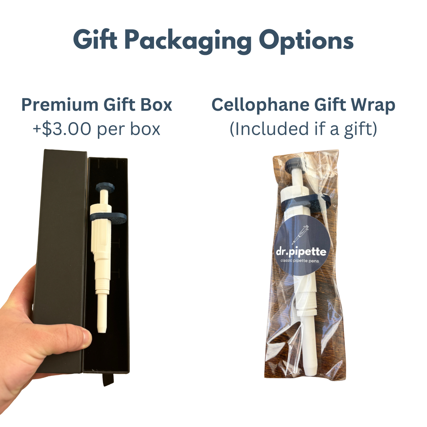 Original Dr. Pipette Pen (Custom Design), Retractable, 3D-Printed, Ballpoint Pens