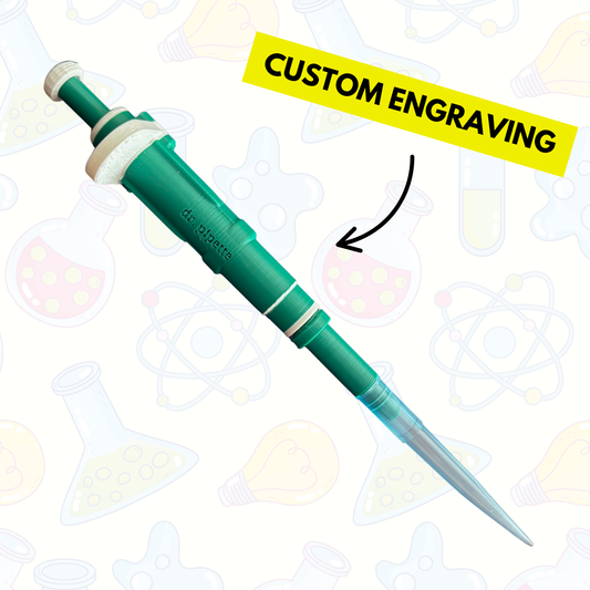 Ultra-Realistic Dr. Pipette Pen (Mistletoe Green), Retractable, 3D-Printed, Ballpoint Pens (with 1000µL tip)