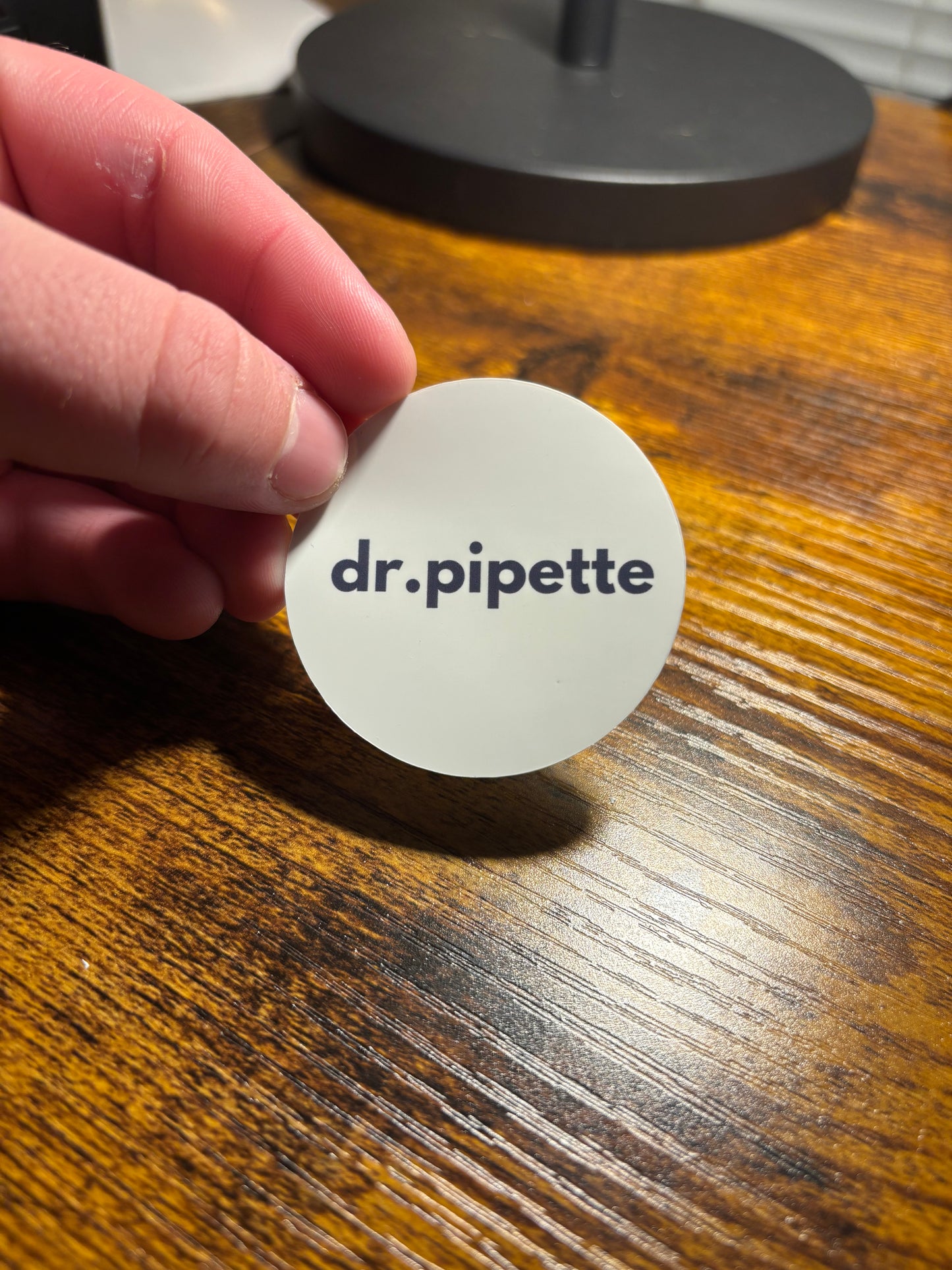 "dr. pipette" Custom Sticker (Cloud White)