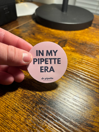 "In My Pipette Era" Custom Sticker (Soft Pink)