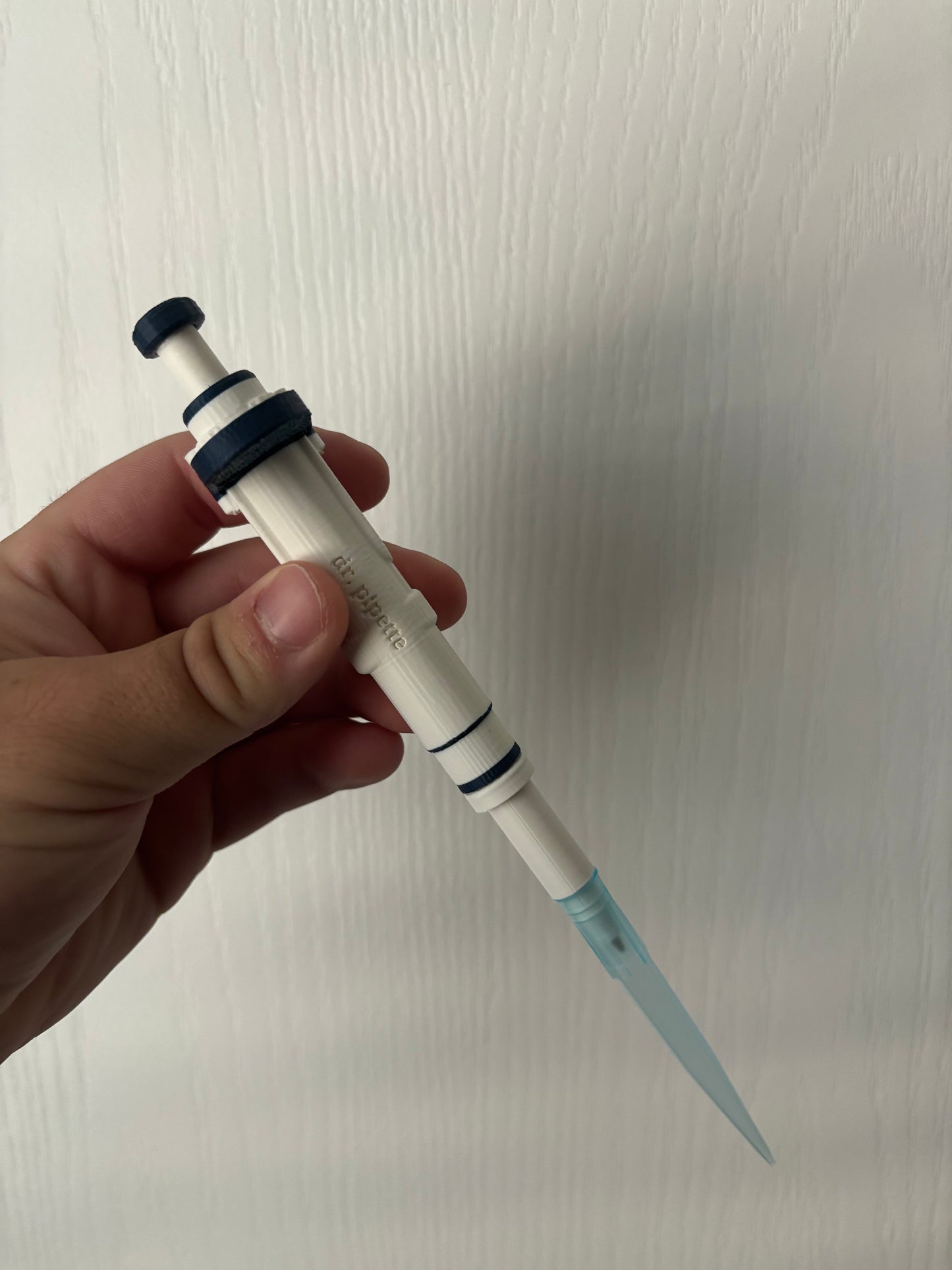 Ultra-Realistic Dr. Pipette Pen (Cloud White), Non-Retractable, Ballpoint Pens (with 1000µL tip)