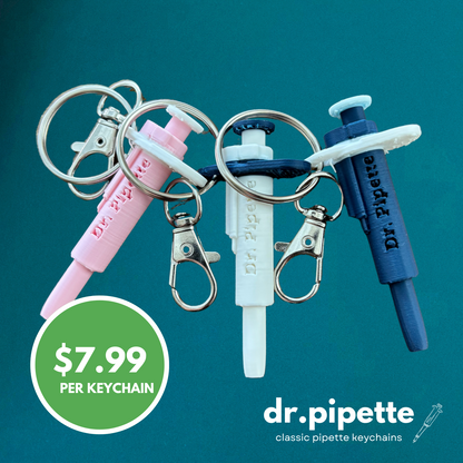 Original Dr. Pipette Keychain (Cloud White)