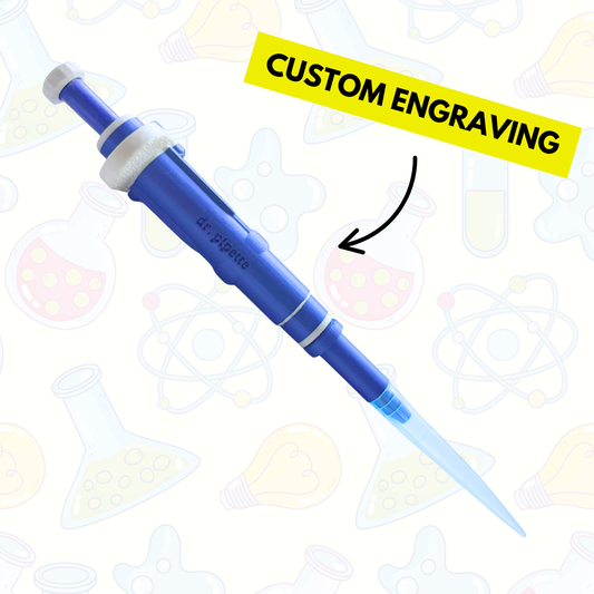 Ultra-Realistic Dr. Pipette Pen (Ocean Blue), Retractable, 3D-Printed, Ballpoint Pens (with 1000µL tip)
