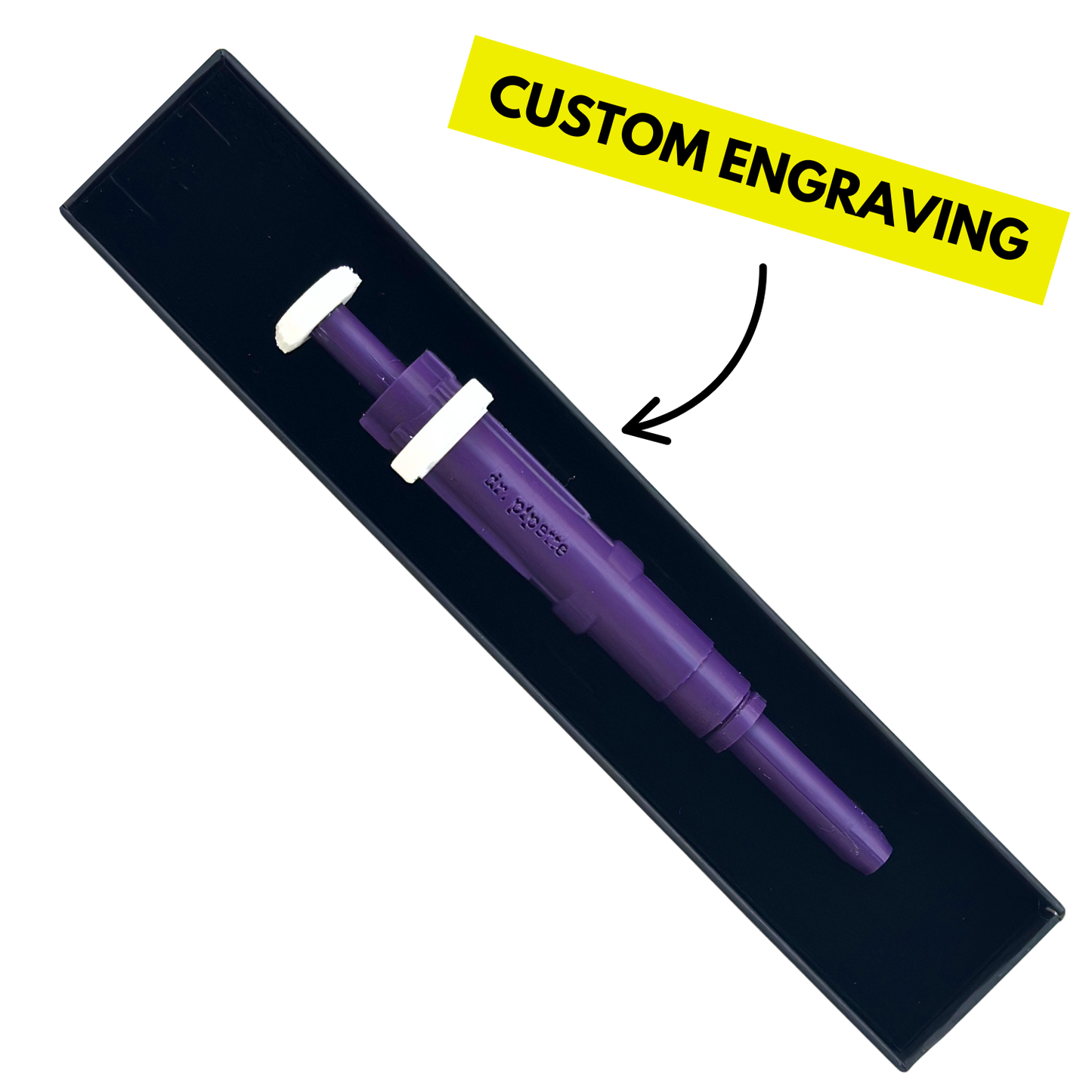 Original Dr. Pipette Pen (Dark Purple), Retractable, 3D-Printed, Ballpoint Pens