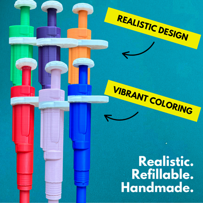 Original Dr. Pipette Pen (Custom Design), Retractable, 3D-Printed, Ballpoint Pens