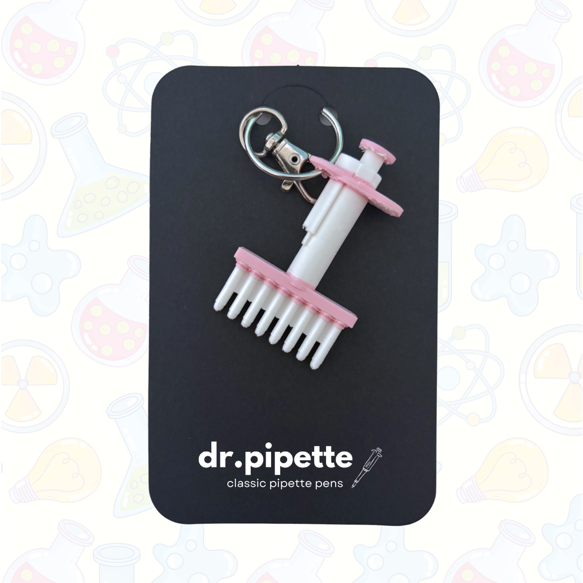 Multichannel Pipette Keychain (Soft Pink)