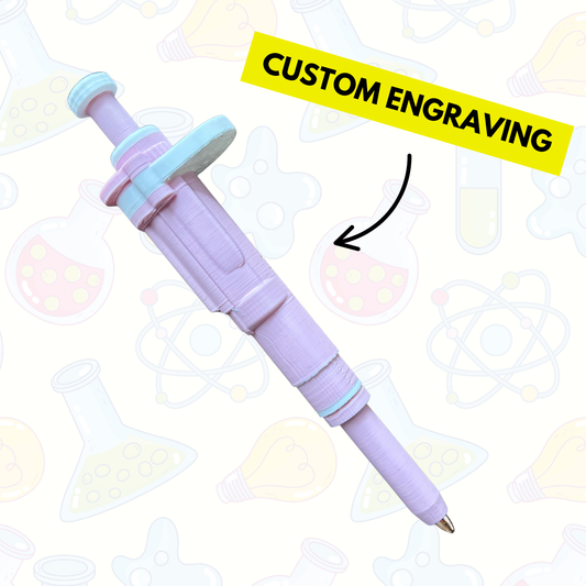 Ultra-Realistic Dr. Pipette Pen (Soft Pink), Retractable, 3D-Printed, Ballpoint Pens