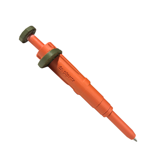 Pumpkin Dr. Pipette Pen (Orange), Retractable, 3D-Printed, Ballpoint Pens