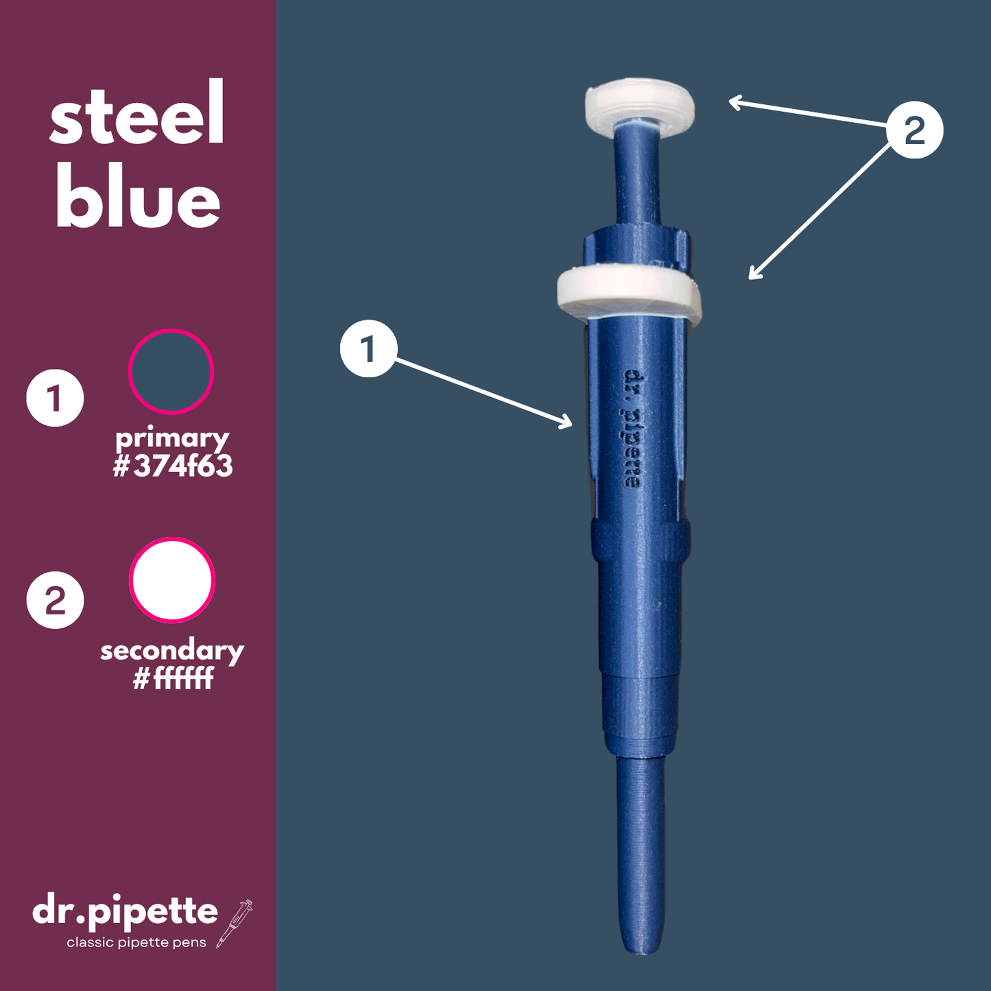 Original Dr. Pipette Pen (Steel Blue)