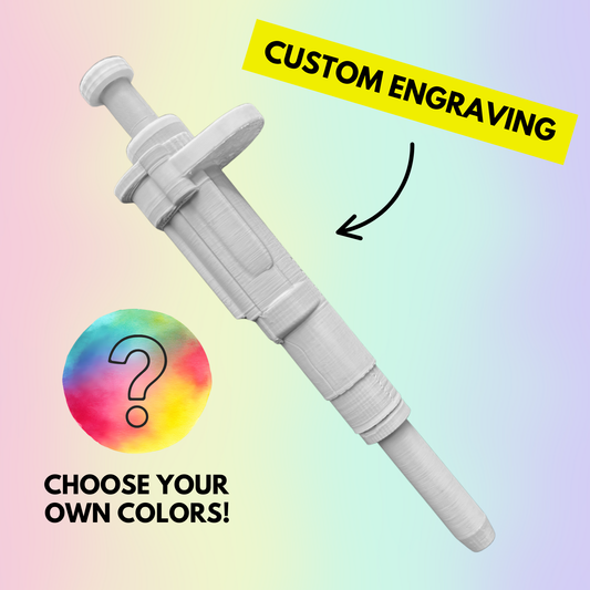 Ultra-Realistic Dr. Pipette Pen (Custom), Retractable, 3D-Printed, Ballpoint Pens