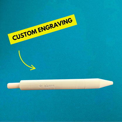 Engraved 3D-Printed Ballpoint Pen (Cloud White)