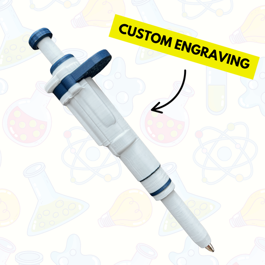 Ultra-Realistic Dr. Pipette Pen (Cloud White), Retractable, 3D-Printed, Ballpoint Pens