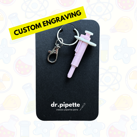 Pipette Shaped Keychain (Soft Pink)