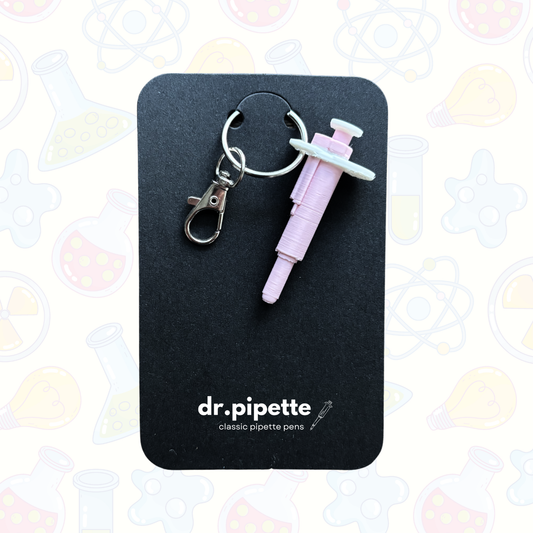 Pipette Shaped Keychain (Soft Pink)