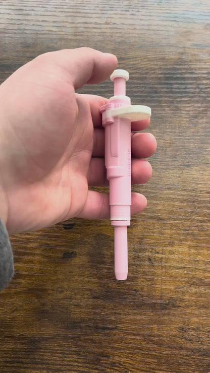 Ultra-Realistic Dr. Pipette Pen (Soft Pink), Retractable, 3D-Printed, Ballpoint Pens