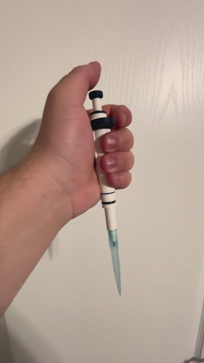 Ultra-Realistic Dr. Pipette Pen (Steel Blue), Non-Retractable, Ballpoint Pens (with 1000µL tip)
