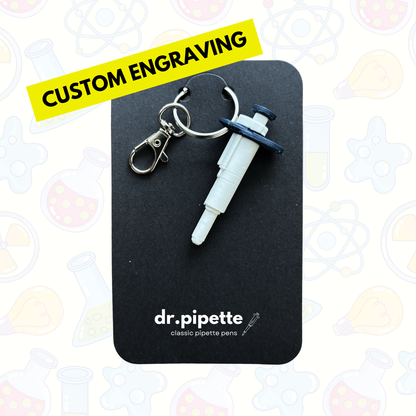 Pipette Shaped Keychain (Cloud White)